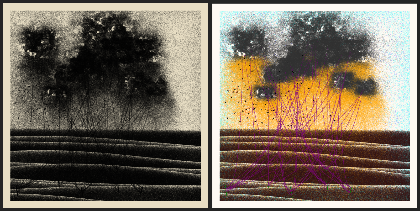 C\&C #137. Left : original. Right : debug mode.